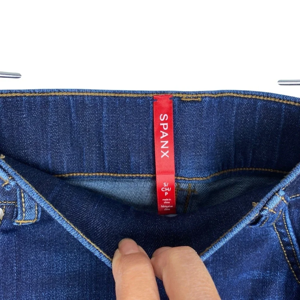 Spanx Flare Jeans Blue Denim Women’s Size S Stretch High Rise